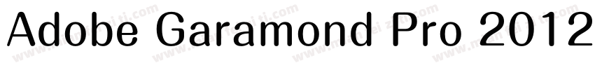 Adobe Garamond Pro 2012字体转换